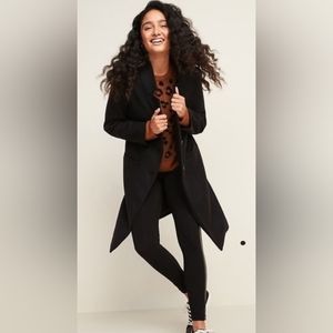 NWT Old Navy Women's black, oversized, wool blend coat, Medium